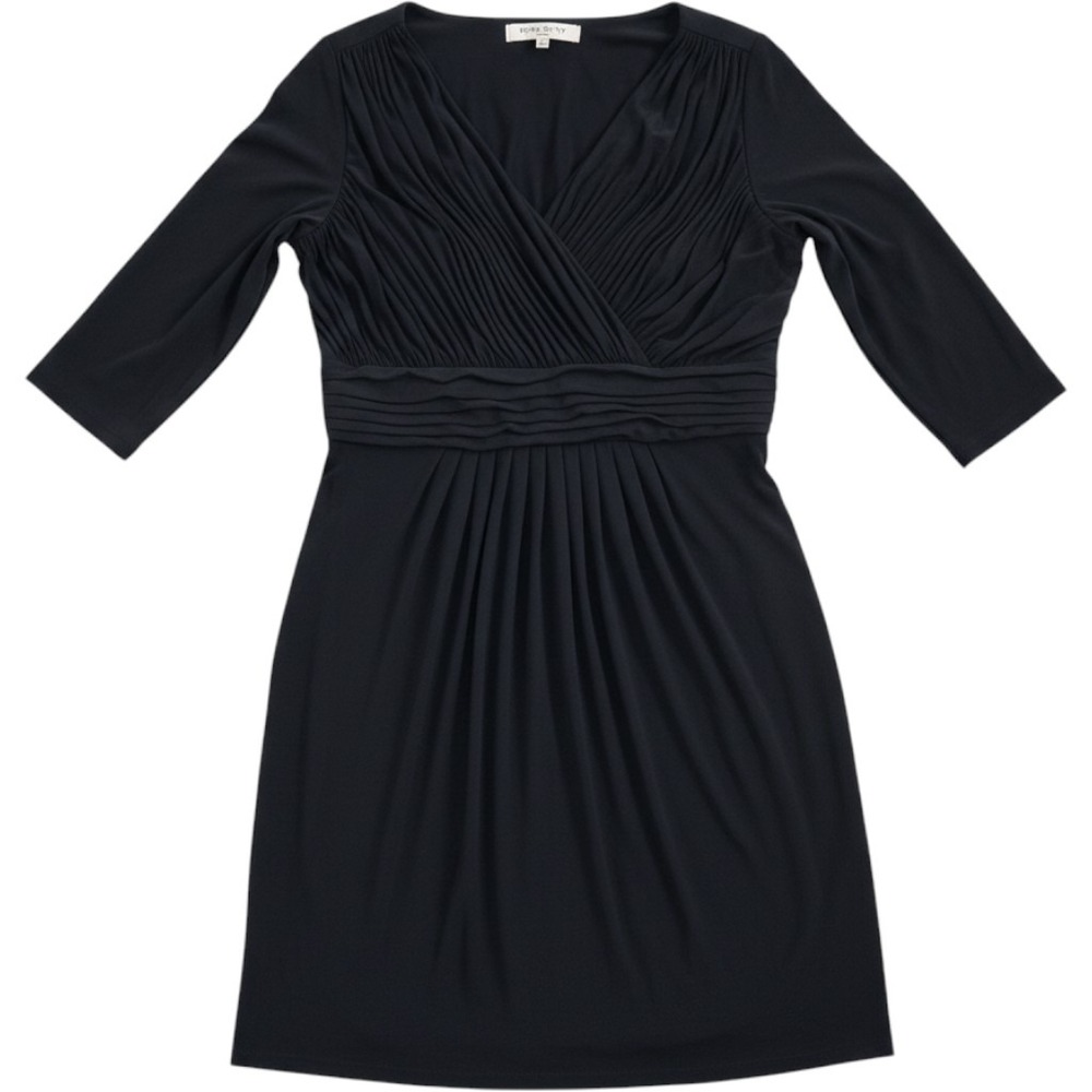 Evan Picone Dark Blue Long Sleeve Dress